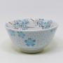 Japonsk porcelnov miska SAKURA 11 cm - modr kvty